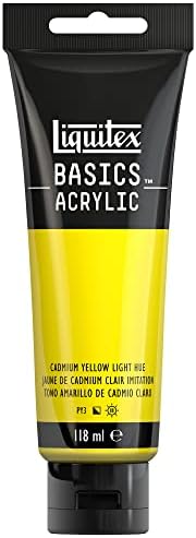 LIQUITEX Basics Acrylic Paint, Cadmium Yellow Light Hue, 118 ml Tube