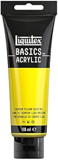 LIQUITEX Basics Acrylic Paint, Cadmium Yellow Light Hue, 118 ml Tube