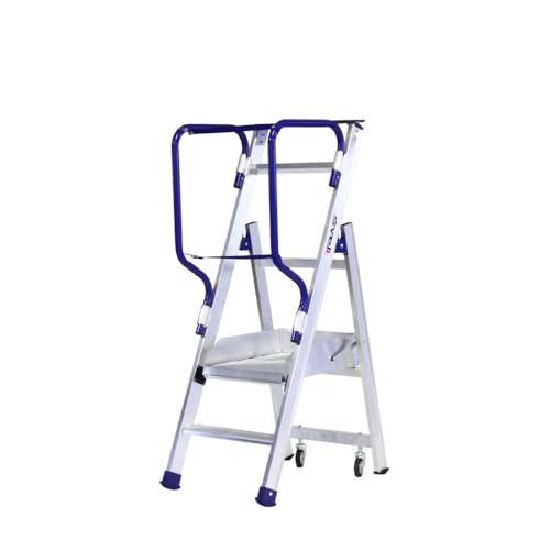 ✔ Progettata per Ambienti Retail e Logistica – Corrimani richiudibili verniciati anti-sporco, pianetto portattrezzi da 15 kg, peso contenuto 14 kg, ingombro ridotto 56x78 cm.