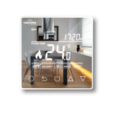 Cosytoes Underfloor Heating Thermostat | Control Underfloor Heating | Touchscreen | Mirage Reflection