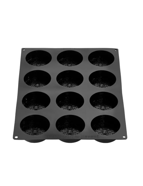 Pavoni Azteca 3D Silikonform, 12 einheitliche Einkerbungen ~ 135 ml, professionelle Backform in Lebensmittelqualität für Gebäck, Schokolade und Gourmet-Desserts (1 Stück)
