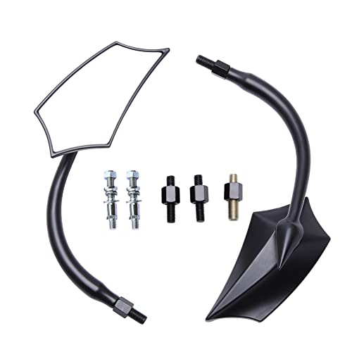 Image of DREAMIZER Motorcycle Mirrors for Handlebars - Universal 8MM 10MM Side Mirror for Street Electra Glide Road King Street Dyna Bob Softial Sportster,Black