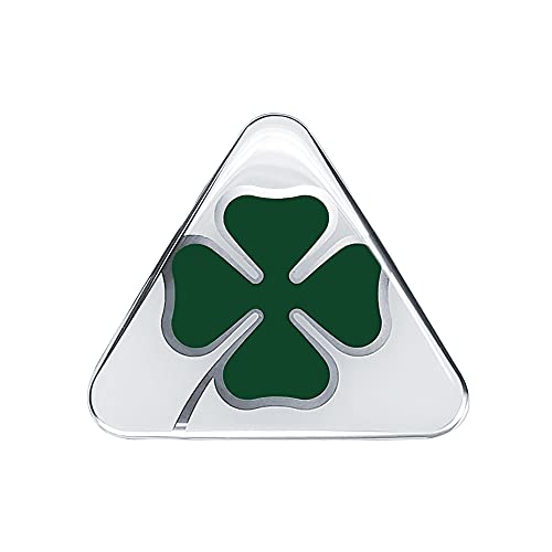 Alfa Romeo 3D Sticker Four-Leaf Clover, Green and White, 5 cm