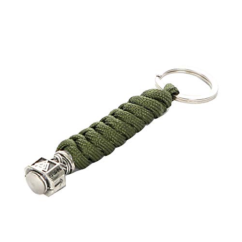 Viking Paracord Keychain Lanyard Beads-Viking Jewelry Keyring Viking