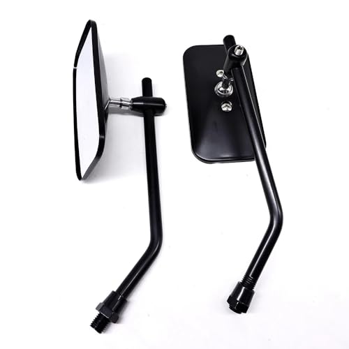 Espejos moto rectangulares para rutas urbanas y viajes de estilo retro 10mm