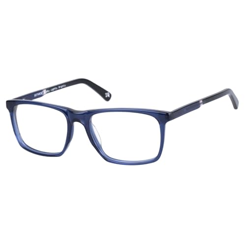 Gafas de acetato Botaniq, montura rectangular azul oscuro de diseño cómodo