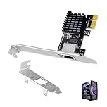 Carte Réseau PCIe Gigabit, Carte Ethernet PCIe PCI Express 1000/100/10 Mbps avec RTL8111H et Adaptateur RJ45 LAN, Compatible Windows 11/10/8/7, Linux, Mac OS, pour Ordinateur de Bureau Serveur