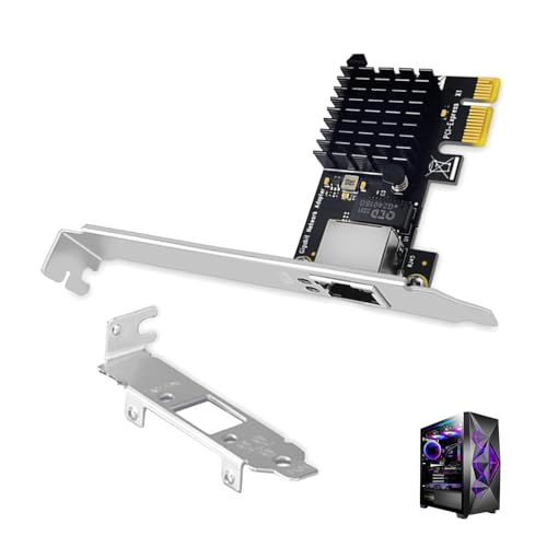 PCIe Ethernet Netzwerkkarte mit RTL8111H Chip Gigabit, RJ45 LAN Karte Adapter mit RJ45 LAN Port für PC/Server PCIe X1 Slot, Unterstützt 1000Mbps, Kompatibel mit Windows Linux Anderen Betriebssystemen