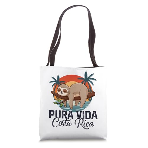 Pura Vida Sloth Costa Rica Family Vacation Tropical Beach Tote Bag miniatura 1