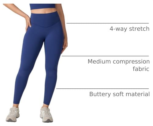 Image of UNISSU Hugcurve No Front Seam High Waisted Workout Leggings for Women Buttery Soft Yoga Pants Gym Athletic Tights - 25''