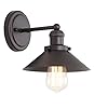 JONATHAN Y JYL7426A July 78 1 Light Metal Shade Farmhouse Sconce Contemporary Transitional 2200K Edison 25W Bulb Included for Bedroom Living Room Bathroom Vanity Lighting Oil Rubbed Bronze