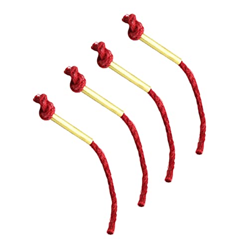 Parliky Outdoor Fire Rope 4 Pieces Waxed Rope Fire for Campfire Perfect for Camping BBQ