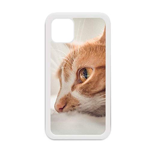 Coque Apple iPhone 12 Pro Max blanc pure motif chat finition premium