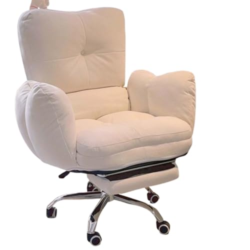 Genérico Sofa Cama con Reposapiés, Sillón De Masaje Reclinable, Respaldo Ajustable, Sillón De Salón, Cómodo Y Suave, para Dormitorio, Salón, Home(White)