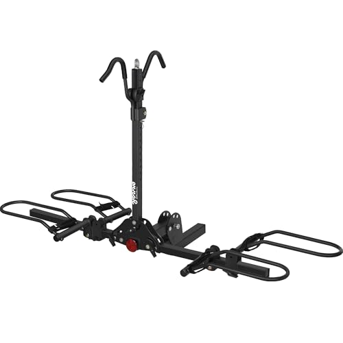Image of Young 200 lbs 2-Bike Rack Hitch Mount for Cars Trucks SUVs RVs, fits Standard, MTB, Fat Tire Bikes w /Up to 5-inch Tire - 2 inch Hitch Receiver