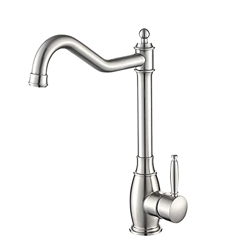 Robinet de cuisine mitigeur en acier inoxydable 304 pour évier domestique