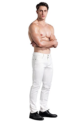 ZLZ Jeans Pants Slim Fit, Younger-Looking Fashionable Colorful Comfy Stretch Jeans Pants for Men, Skinny Jeans Stretch Fit …