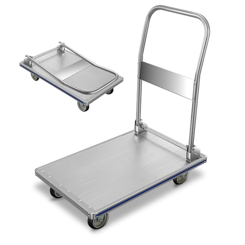 Carretilla plegable con capacidad 450 lbs y ruedas giratorias miniatura 1