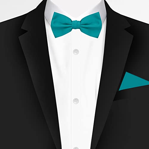 Image of Jacob Alexander Men's Pretied Banded Adjustable Solid Color Bowtie