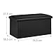 Relaxdays Sitzbank, Stauraum, Kunstleder, faltbar, gepolstert, Flur, Schlafzimmer, HBT 37,5 x 76,5 x 38,5 cm, schwarz