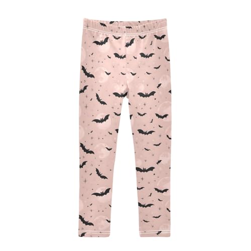 senya Girls Printed Leggings Yoga Pants Bat Powder Color Moon Ball for Kids in 4t to 10 Years, 4T
