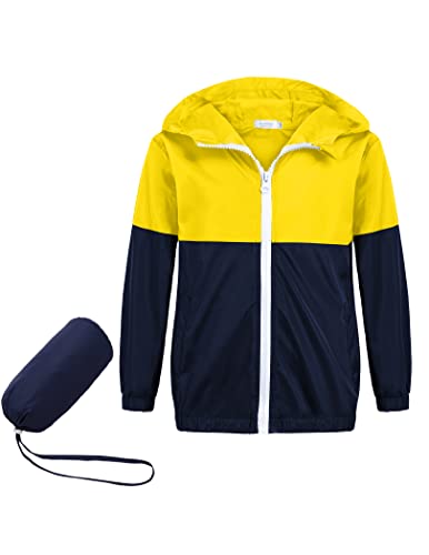Arshiner Little Kid Waterproof Lightwight Jacket Outwear Raincoat With Hooded Windbreaker With Packable Bag #TOP6