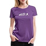 Spreadshirt Eishockey Evolution Feldspieler Frauen Premium T-Shirt, L, Lila