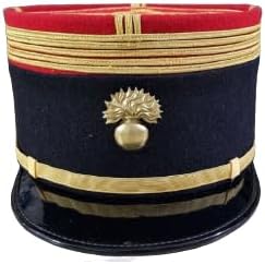 French Kepi Colonel Cap Available in (Size 58CM) Black