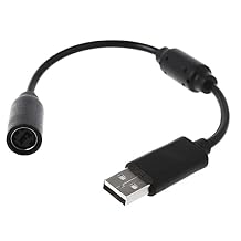 1 Pcs USB Breakaway PC Extension Cable Cord Converter Adapter for Xbox 360 Wired Controller Gamepad Black