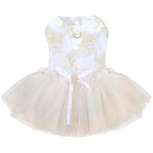 Embroidered-Dog-Dress-with-Leash-Ring-Bow-Decor-for-Small-Dog-Puppy-Princess-Tutus-Dress-Clothes-for-Party-Birthday-Wedding Embroidered Dog Dress with Leash Ring Bow Decor for Small Dog Puppy Princess Tutus Dress Clothes for Party Birthday Wedding