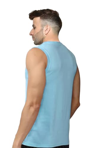 Image of Men's Sleeveless T-Shirt - 100% Pure Cotton, Nature Print - Comfortable Breathable Gym Tank Top