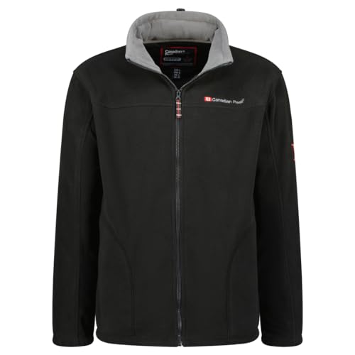 Image of Canadian Peak Ultona Men - Polaire Epaisse Homme Chaude Fermeture Zip - Veste Sweats Hiver Chaud Hommes Doux - Sweat Doublure Longues Manches - Automne Hiver (Noir L)