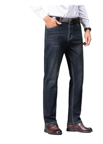 Men's Loose Jeans Men Clothing Vintage Business Straight Trousers Denim Male Comfort Pants