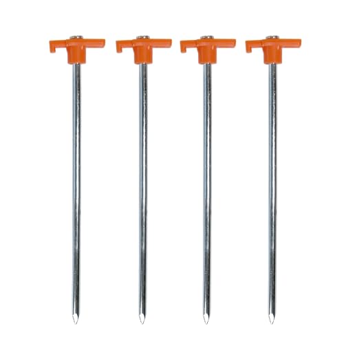 Coghlan's Steel Nail Pegs for Camping, Heavy-Duty Tent Stakes for Outdoor Anchoring, Durable Ground Anchors for Secure Setup, 4-Pack, 10-Inch