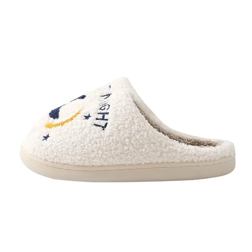 Slippers for Women Warm Cozy Non Slip Indoor Slippers Comfortable Bedroom Shoes Festival Print Couples Winter Shoes4