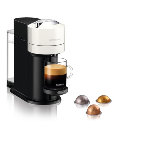 Nespresso Vertuo Next ENV120.W Macchina del Caffè compatibile con le NUOVE CAPSULE Tecnologia Centrifusion, Serbatoio acqua 1L, Bianco