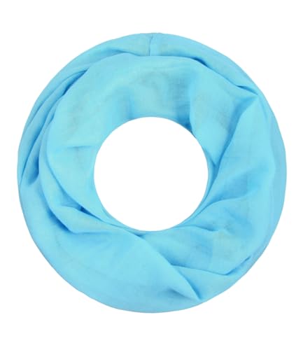Majea Loop Cary Basic Schal Tuch Damen-schal Schlauchschal Rundschal Halstücher uni unifarben Loopschal einfarbig Aqua 170x80