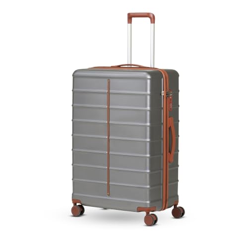 Image of Assembly Odyssey 28 Inch (75cm) Large Check-in Trolley Bag Hard Shell Polycarbonate Suitcase Lightweight with TSA Lock 8 Spinner Wheels Grey