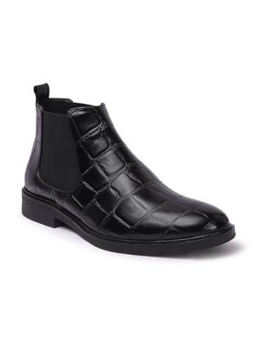 Image of Carlton London Men's Chelsea Slip-On Round Toe Comfortable Boot