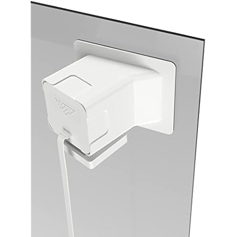 Teccle Angled Window Mount for Wyze Cam v4 Cam V3 , 20 Degrees Tilt ( Up/Down/Left/Right ), Through Window Use Cam v4 v3, Helps You Watch Front Yard and Driveway (White/Pack of 1) Cover