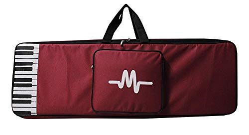 Image of Mexa Compatible with Yamaha PSR-E243, E343, E353, E363, E373, E453, E463, I455, I425, I400, I500 Keyboard Bag with Dust Cover Padded Quality. (Maroon..)