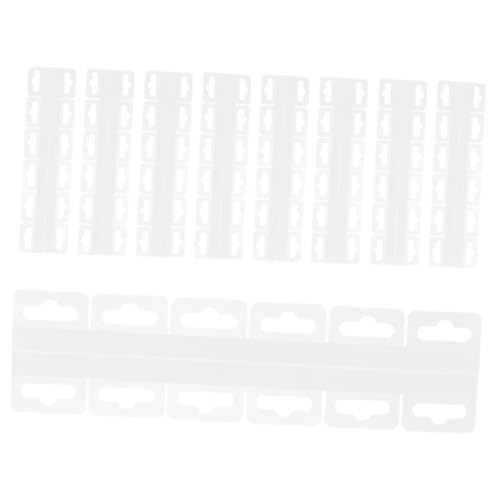 HEALLILY 150pcs Self Adhesive PVC Hanging Tabs Sticky Display Hooks for Retail Heavy Duty Slot Hole Hang Tags