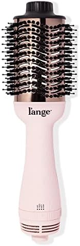 L'ANGE HAIR Le Volume 2-in-1 Titanium Brush Dryer Blush | 75MM Hot Air Blow Dryer Brush in One with Oval Barrel | Hair Styler for Smooth, Frizz-Free Results for All Hair Types