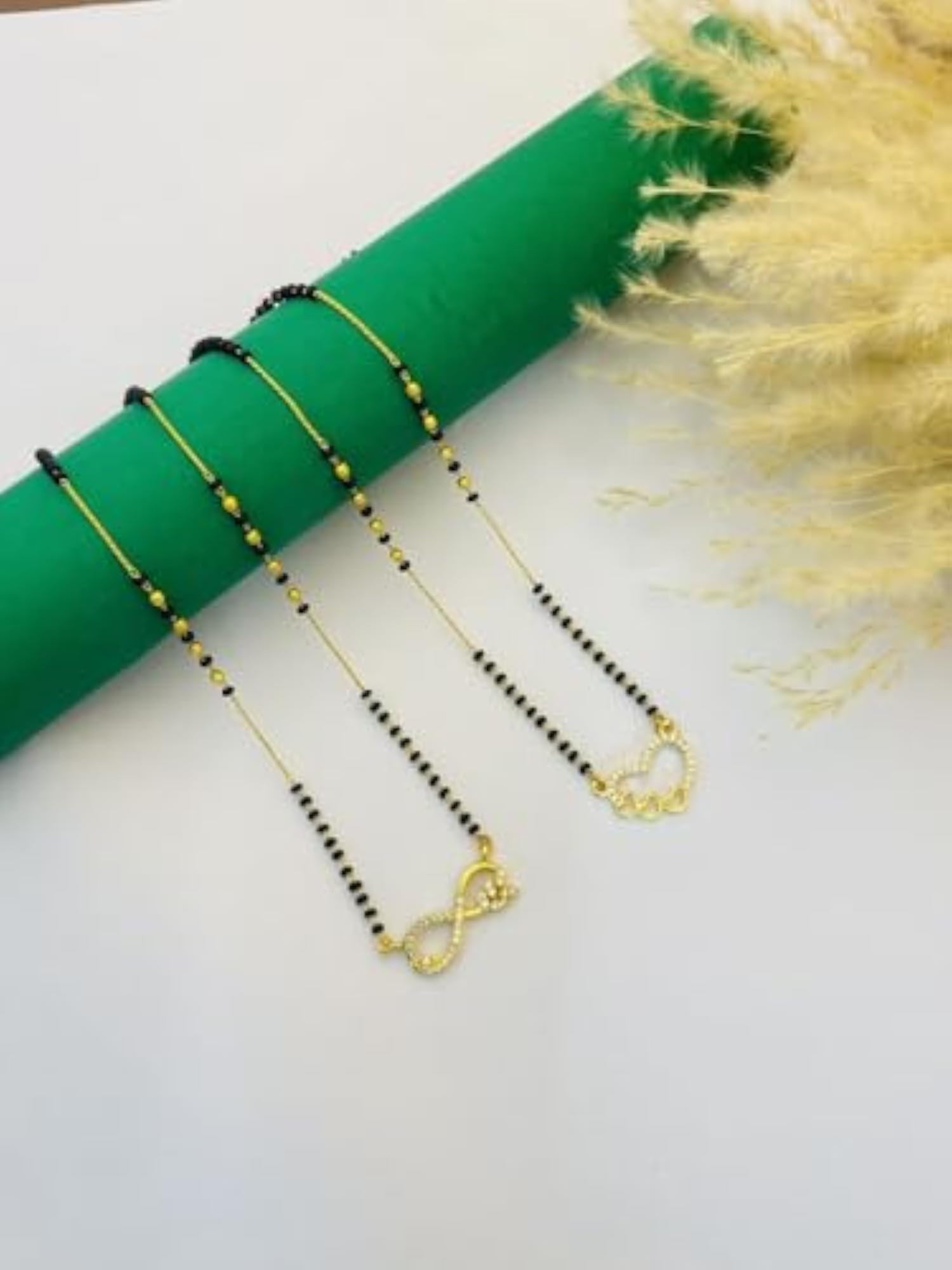 Women's Gold Plated Mangalsutra 2 Pendant Chain