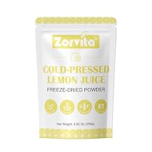 Zorvita Lemon Powder Cold Pressed Freeze-Dried Lemon Juice Powder, No Additives or Fillers, Gluten-Free, Non-GMO 8.82 oz 250g