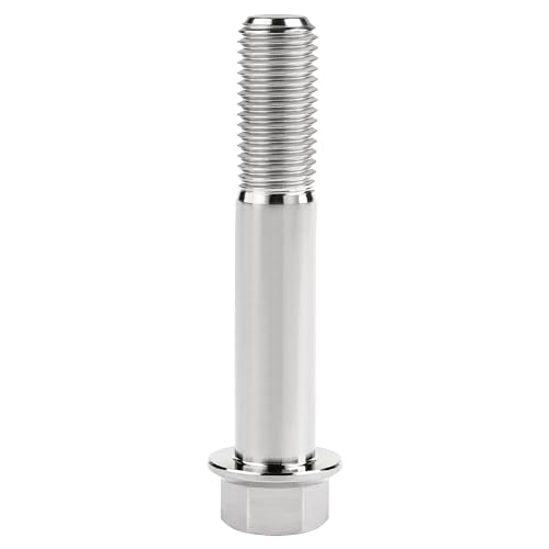 Image of Titanium Bolt M12 30 35 40 45 50 55 60 65 70 75 80 85 90mm Hex Small Flange Head for Motorcycle Car Modification Pack of 4 (M12x65mm Pitch 1.25, Silver)