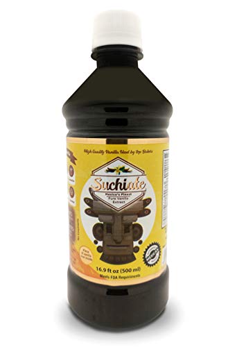Suchiate Pure Vanilla 16 oz (500 ml) | Vainilla mexicana para hornear y postres | Hecho con grano de vainilla real | Vainilla Mexicana