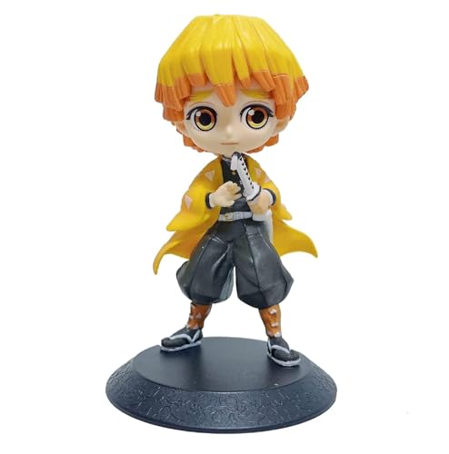 Image of Demon Slayer Kimetsu no Yaiba 6 inch in Action Figure| Lightweight Attractive Durable Toy Figures for Home Decors Office Desk and Study Table - Zenitsu AGATSUMA