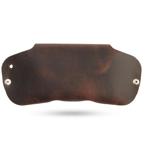 Image of Toprank Leather Eyeglass Case - Handmade Slim Sunglasses Holder, Genuine and Universal Fit for Men and Women