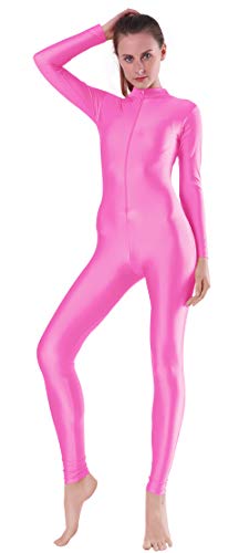 Image of speerise Women's Jumpsuits Long Sleeve Zipper Turtleneck One Piece Bodycon for Yoga Clubwear